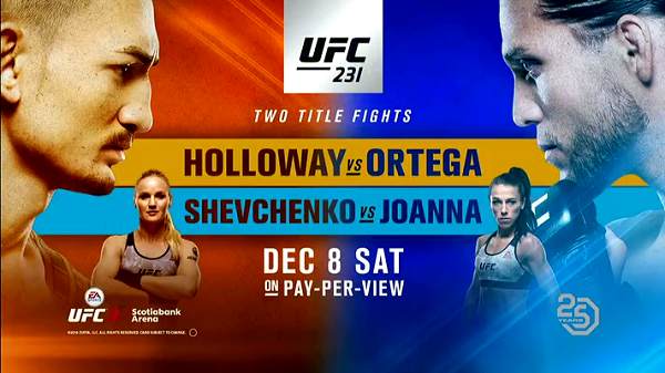 Watch UFC Fight Night 231: Holloway vs. Ortega 12/8/18