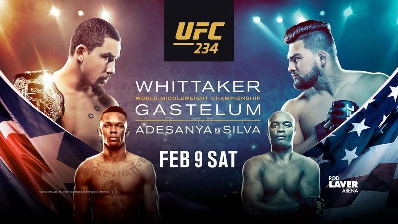 UFC 234: Whittaker vs Gastelum Full Fight Replay