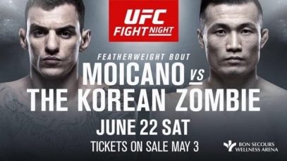 Watch UFC Fight Night 154: Moicano vs The Korean Zombie 6/22/19