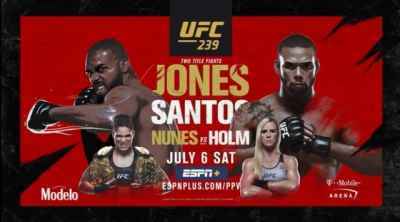 UFC 239 JONES VS. SANTOS Full Fight Replay