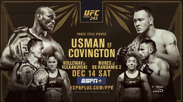 Watch UFC 245: Usman vs. Covington 12/14/2019 PPV Full Show Online Free