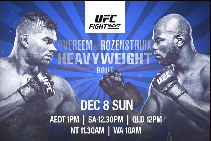 Watch UFC on ESPN 7: Overeem vs. Rozenstruik 12/7/19