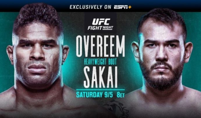 UFC Fight Nights: Overeem vs. Sakai 9/5/2020 Full Show Online Free