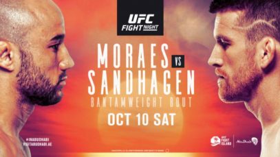 UFC Fight Nights 179: Moraes vs. Sandhagen 10/10/2020 Full Show Online Free