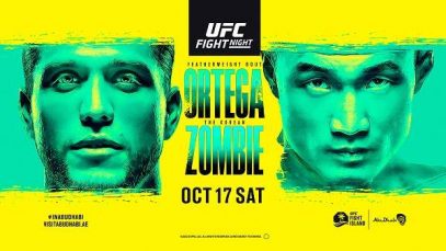 UFC Fight Nights 180: Ortega Vs The Korean Zombie 10/17/2020 Full Show Online Free